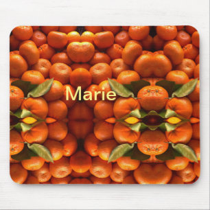 Tapis De Souris Simple fruit orange ajouter un nom personnalisé mi