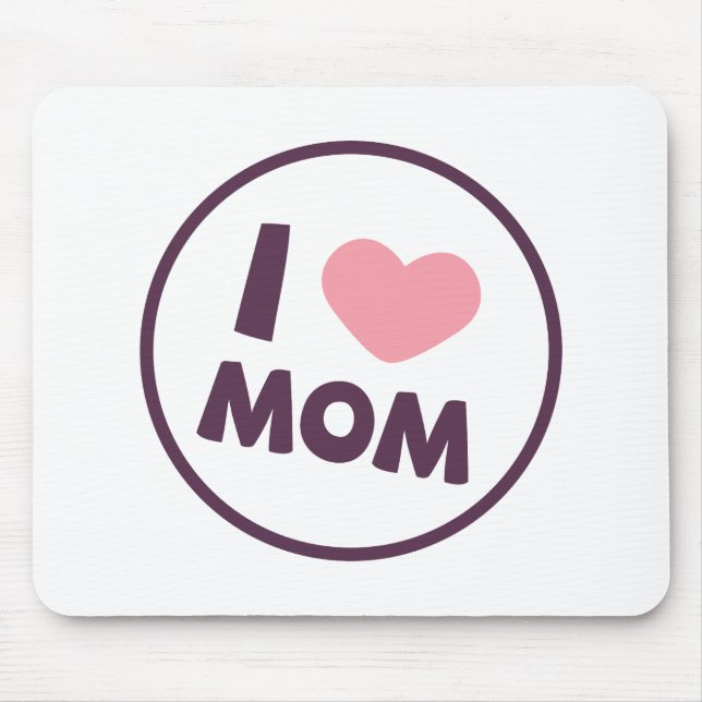 Tapis De Souris Simple I Love Maman's Day | Mousepad (Devant)