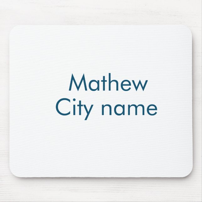 Tapis De Souris simple lettre initiale monogramme ajouter votre no (Devant)