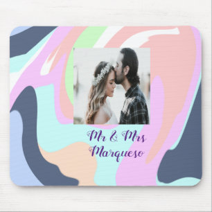 Tapis De Souris simple minimal ajoutez votre nom photo peinture pa