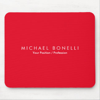 Tapis De Souris Simple minimaliste simple élégant moderne rouge