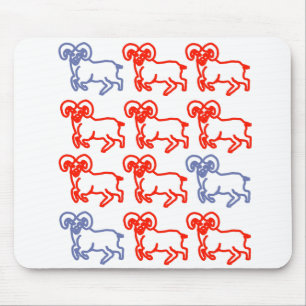 Tapis De Souris Simple motif de ligne de bélier Conception bicol