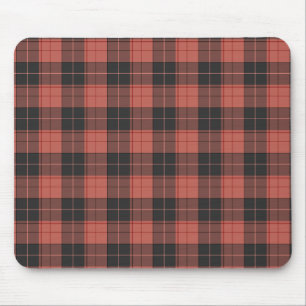 Tapis De Souris Simple motif tartan en rouge