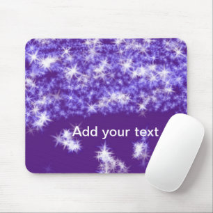 Tapis De Souris Simple pailleté violet scintillement étoiles ajout