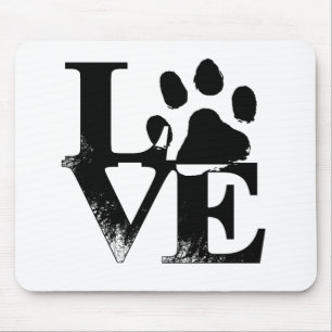 Tapis De Souris Simple Paw d'amour pour animal