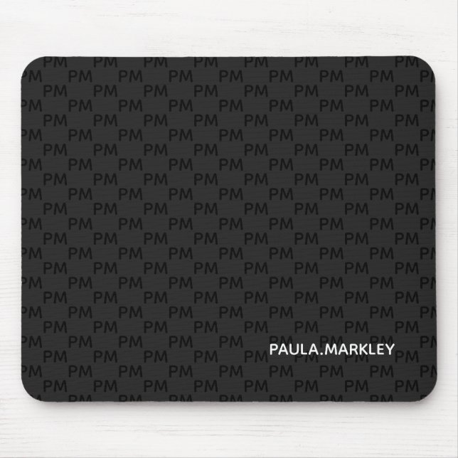Tapis De Souris Simple Plain Black Gray (Devant)