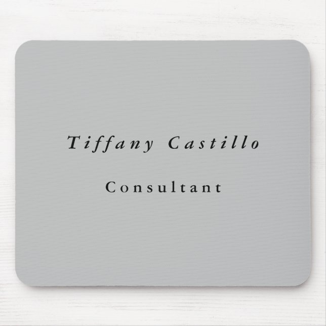 Tapis De Souris Simple Plain Elegant Minimalist Modern Grey (Devant)