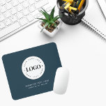 Tapis De Souris Simple Round Business Logo & Text Company Personna<br><div class="desc">Ce tapis de souris moderne et professionnel,  doté d'un logo personnalisé,  conviendra parfaitement à vos besoins professionnels et promotionnels. Ajoutez facilement le logo désiré en cliquant sur l'option "personnaliser".</div>
