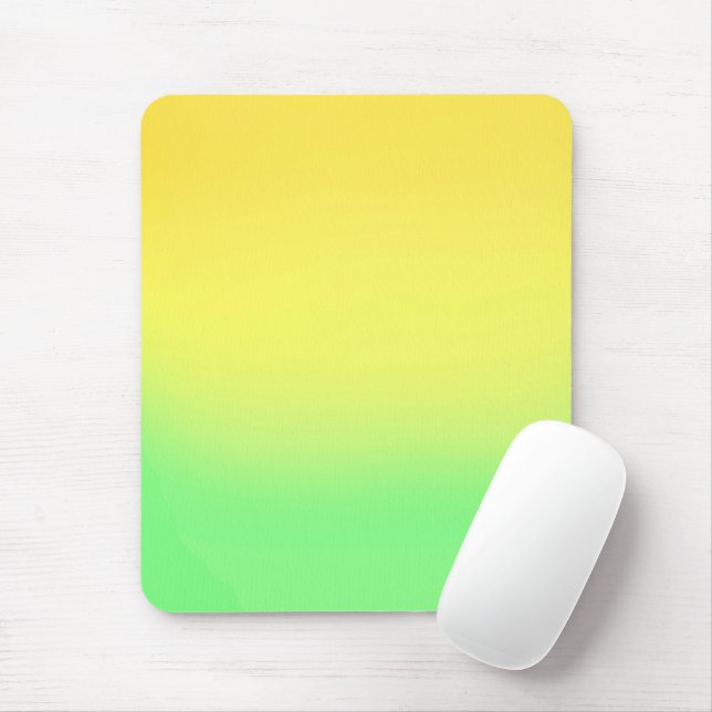 Tapis De Souris Simple Sunset Ombre Effet Jaune & Vert (Avec souris)