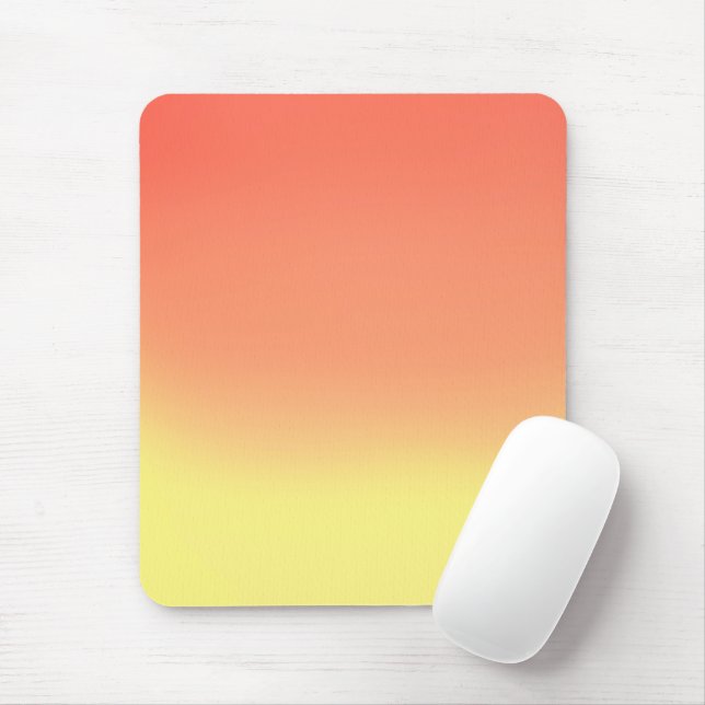 Tapis De Souris Simple Sunset Ombre Effet orange et jaune (Avec souris)