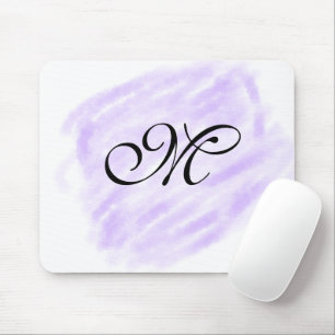 Tapis De Souris simples éclaboussures d'aquarelle violette pastel