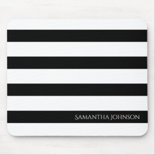 Tapis De Souris Simples traits noirs et blancs