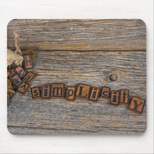 Tapis De Souris Simplicité Letterpress