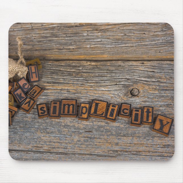 Tapis De Souris Simplicité Letterpress (Devant)