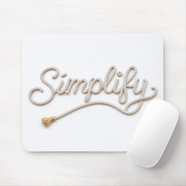 Tapis De Souris Simplifier le texte de corde (Avec souris)