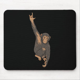 Tapis De Souris Singe Asl Gésture main Sourds Acteurs de perte aud