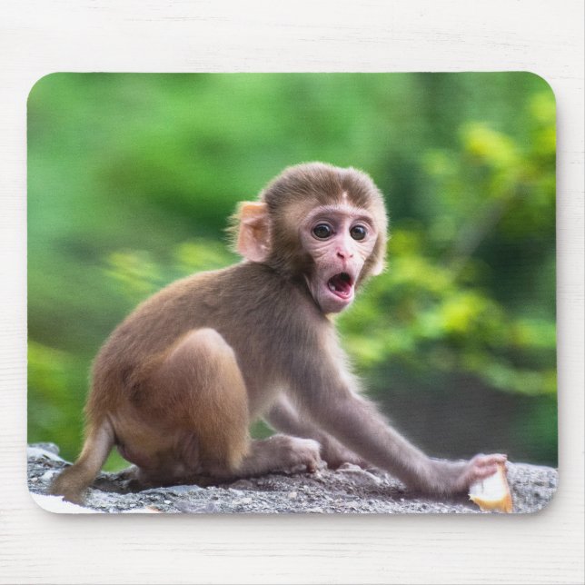 Tapis De Souris Singe Bébé mignon et adorable (Devant)