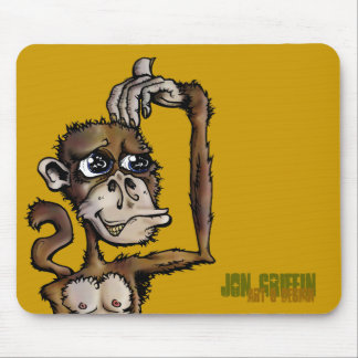 Tapis De Souris Singe Bizness-JGAD, griffon de Jon, art et