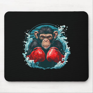 Tapis De Souris Singe Boxer Avec Gants Boxer Kickboxing Funny B
