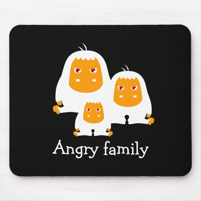 Tapis De Souris Singe de famille en colère conception (Devant)