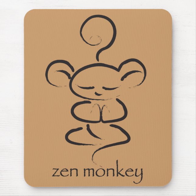 Tapis De Souris Singe de zen (Devant)