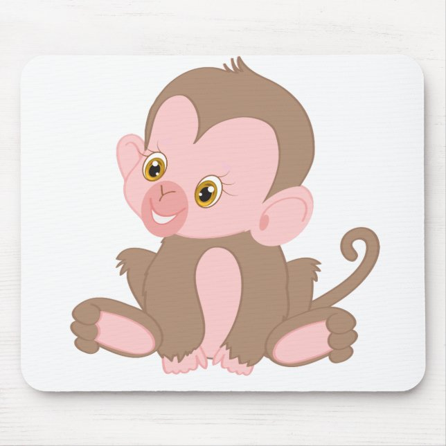 Tapis De Souris Singe du bébé souriant (Devant)
