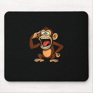 Tapis De Souris Singe Mon esprit est un endroit dangereux mais ma