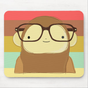 Tapis De Souris singe nerd