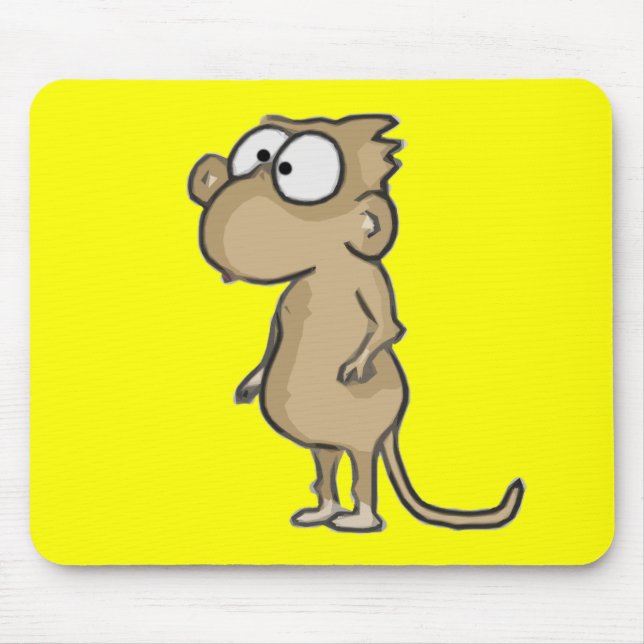 Tapis De Souris Singe potelé Mousepad (Devant)