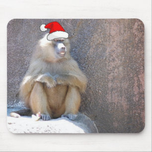 Tapis De Souris Singes et babouins de Noël