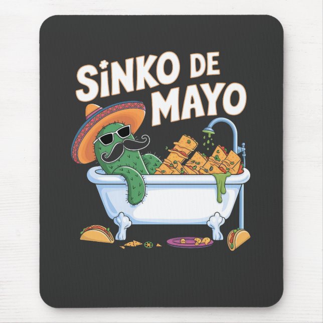 Tapis De Souris Sinko de Mayo Cinco De Mayo Cactus Drôle (Devant)
