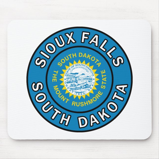Tapis De Souris Sioux Falls Dakota du Sud (Devant)