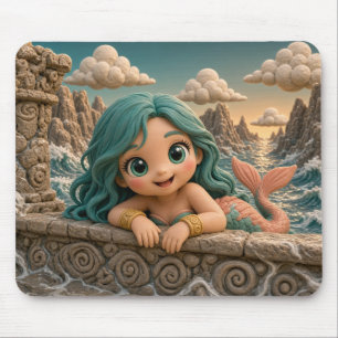 Tapis De Souris Sirène Bébé Mignonne, Mythique