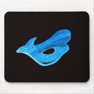 Tapis De Souris sirène bleue sur la bouche noire