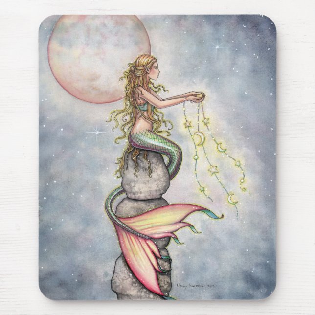Tapis de souris sirène ciel étoilé (Devant)