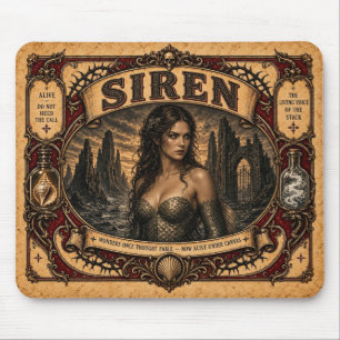 Tapis De Souris Sirène, Monstre de Cirque Vintage