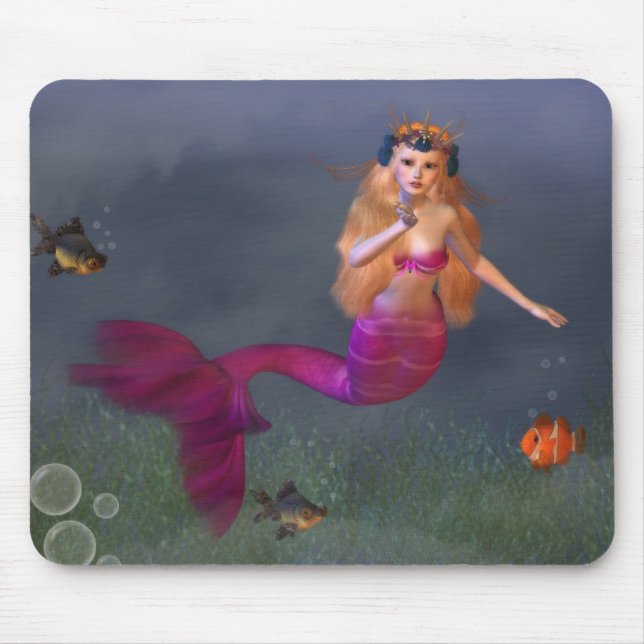 Tapis De Souris Sirène Mousepad de roses indien (Devant)