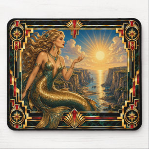 Tapis De Souris Sirène, mythe Art déco