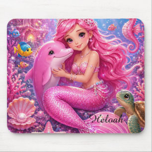 Tapis de souris Sirène Rose Magique Princesse Rosa