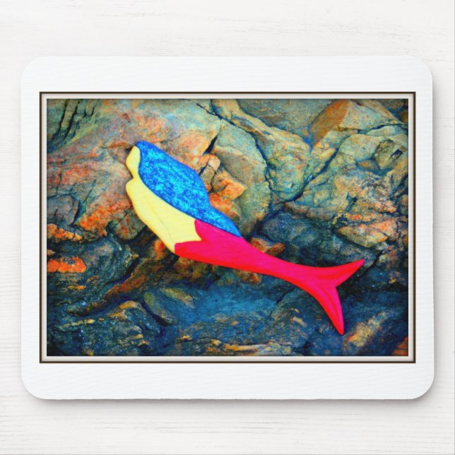 Tapis De Souris sirène rouge et bleue (Devant)