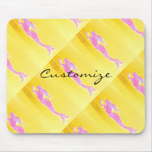 Tapis De Souris sirènes roses sous-marines nageant