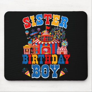 Tapis De Souris Sister of the birthday for boy circus carnival