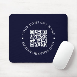 Tapis De Souris Site de l'entreprise Lien QR Code Marine Blue Busi