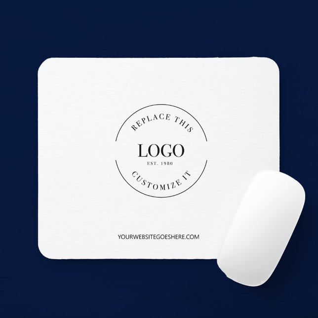 Tapis De Souris Site Web de logo d'entreprise personnalisé simple (Customizable business logo, website mouse pad.)