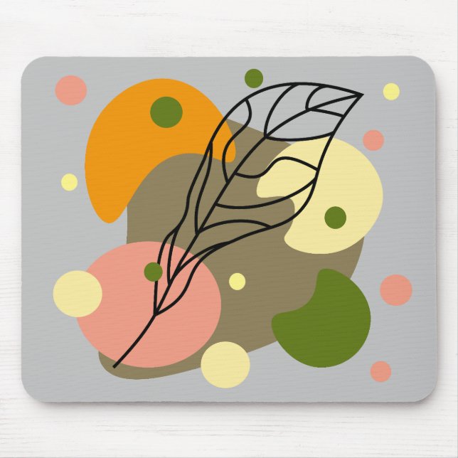 Tapis De Souris Sites abstraits intéressants avec feuilles (Devant)
