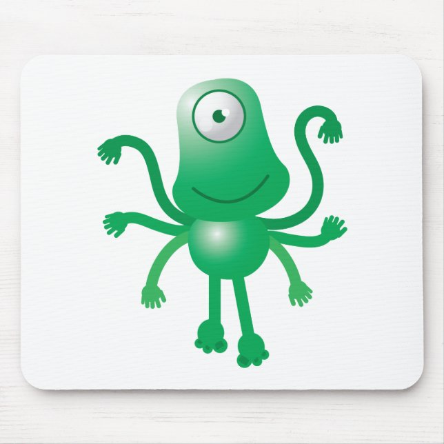 Tapis De Souris six aliens armés avec seulement un oeil (Devant)