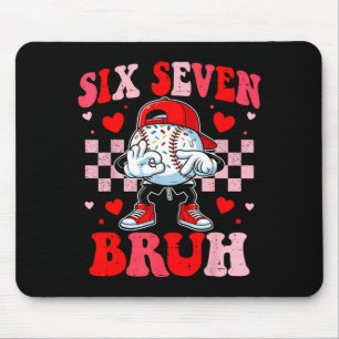 Tapis De Souris Six sept 67 bruh 6 7 mème baseball glace goutte