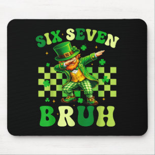 Tapis De Souris Six sept bruh st patricks day 6 7 mème 67 enfants
