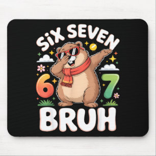 Tapis De Souris Six Seven 67 Bruh Marmot Dabant Drôle 6 7 Mème