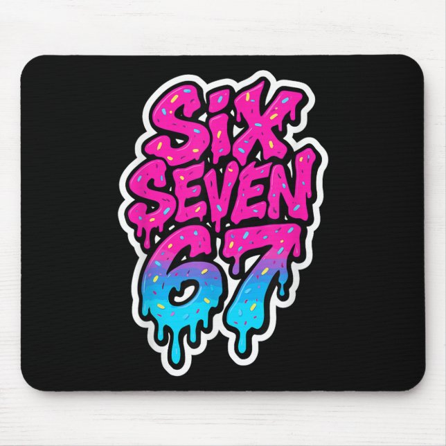 Tapis De Souris Six Seven 67 Bysebyll Ice Cream Drip Mason Meme Ki (Devant)
